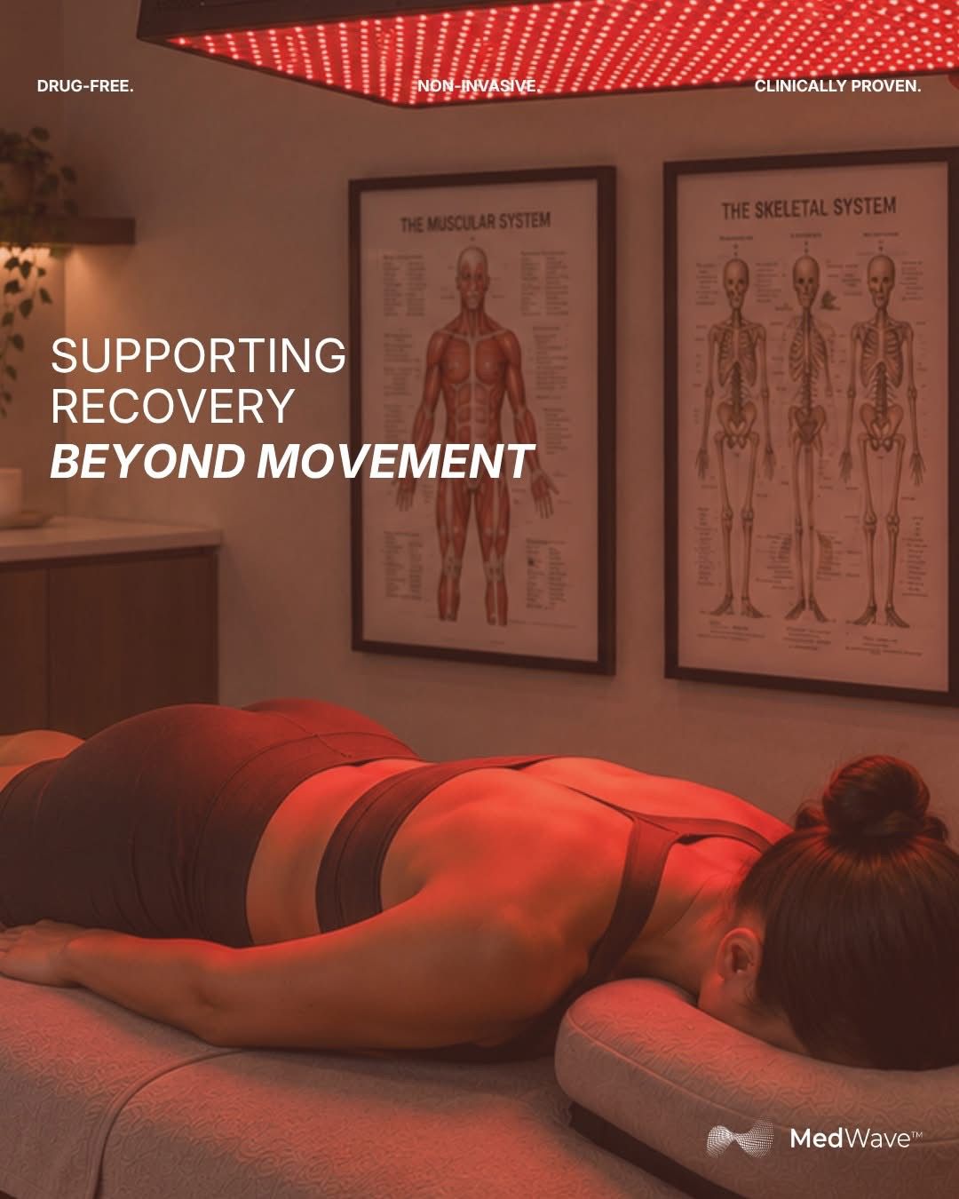 Red light therapy session — supporting recovery beyond movement